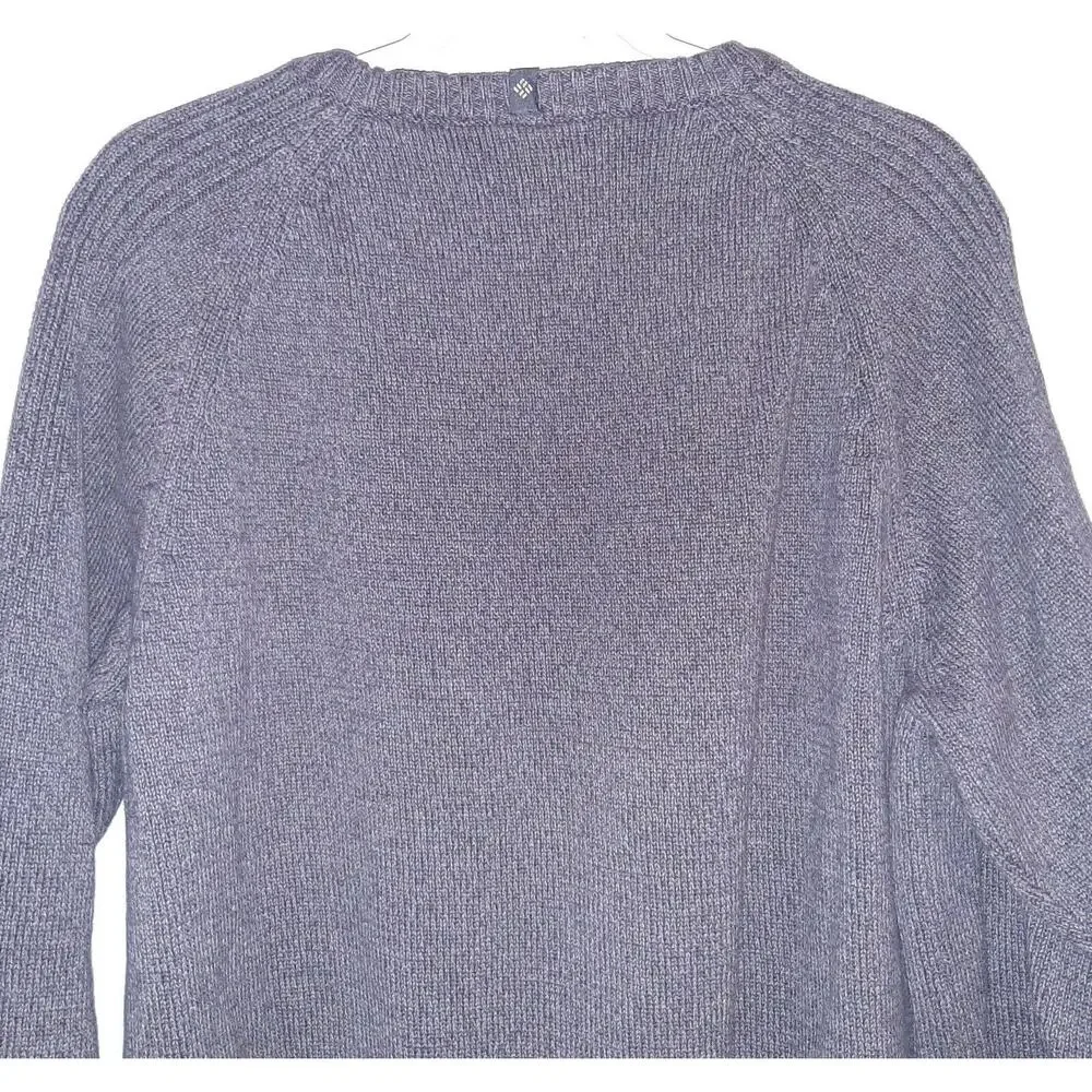 Columbia Mens Rock Gray V Neck 100% Cotton Pullover Sweater XXL Contrasting Cuff
